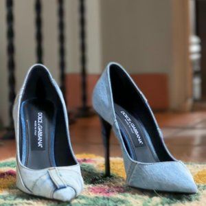 NEW Dolce & Gabanna: PATCHWORK DENIM PUMPS